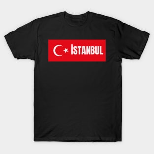 Istanbul City in Turkish Flag T-Shirt